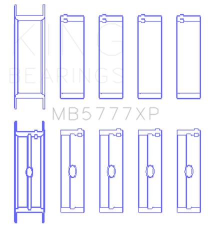 King Engine Bearings Dart LS Next Block (Size STDX) Performance Main Bearing Set
