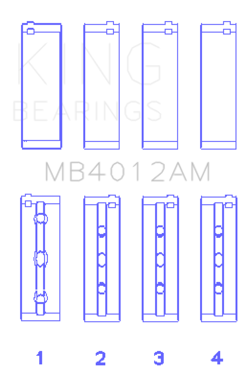 King Engine Bearings Toyota 5VZFE Crankshaft Main Bearing Set