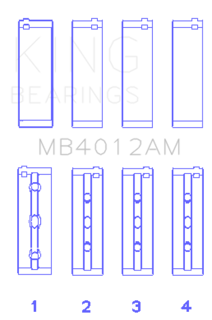 King Engine Bearings Toyota 5VZFE Crankshaft Main Bearing Set