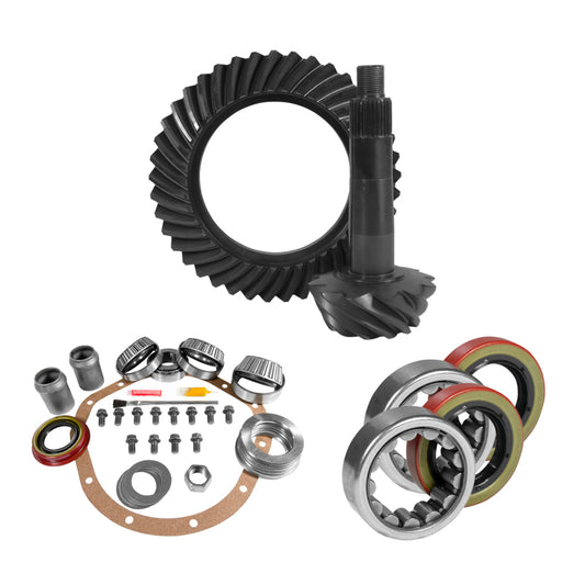 Yukon 8.875in GM 12T Thick 3.73 Rear Ring & Pinion Install Kit Axle Bearings and Seals