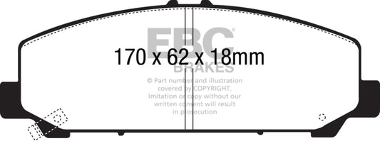 EBC 06-07 Infiniti QX56 5.6 (Akebono) Extra Duty Front Brake Pads