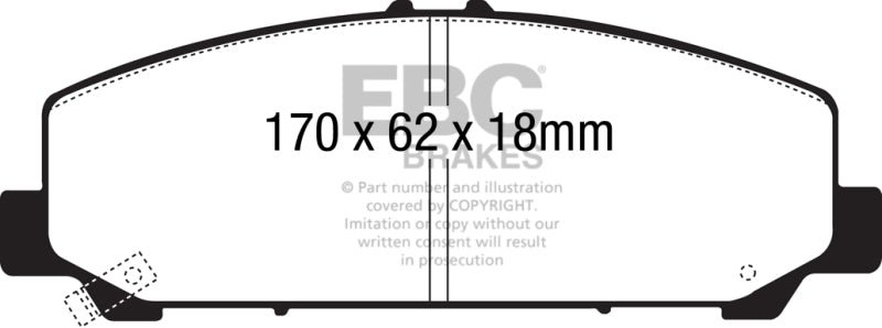 EBC 06-07 Infiniti QX56 5.6 (Akebono) Ultimax2 Front Brake Pads