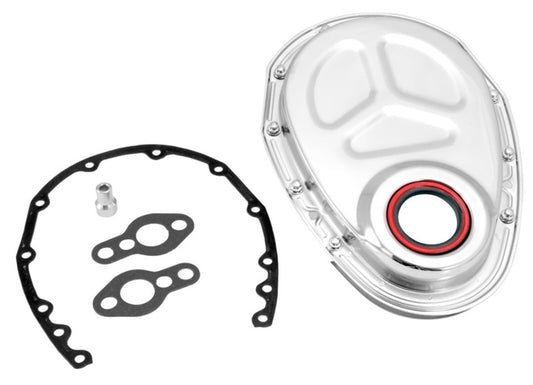 Spectre SB Chevrolet Timing Cover (Incl. Pre-Installed Seal/Gaskets/Bolts) - Chrome