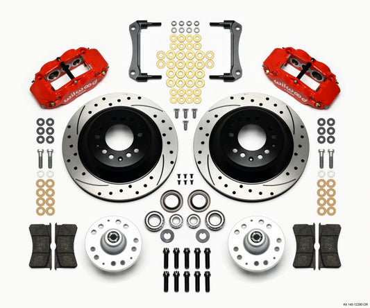 Wilwood Narrow Superlite 6R Front Hub & 1PC Rtr Kit 12.88in Drilled -Red 79-81 Camaro