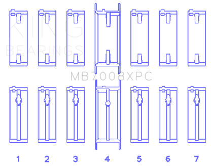 King Engine Bearings Nissan 2.5L RB25DET 24V Coated Performance Main Bearing Set - Size STD