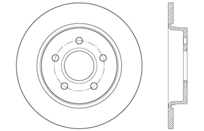 StopTech 13 Ford Focus ST Drilled Left Rear Rotor