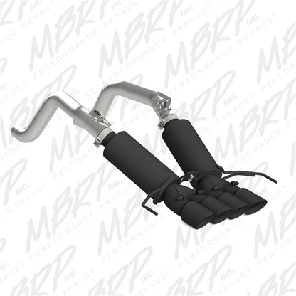 MBRP 14-19 Chevy Corvette V8 6.2L 3in Black Dual Cat Back w/ 4in Quad Dual Wall Tips