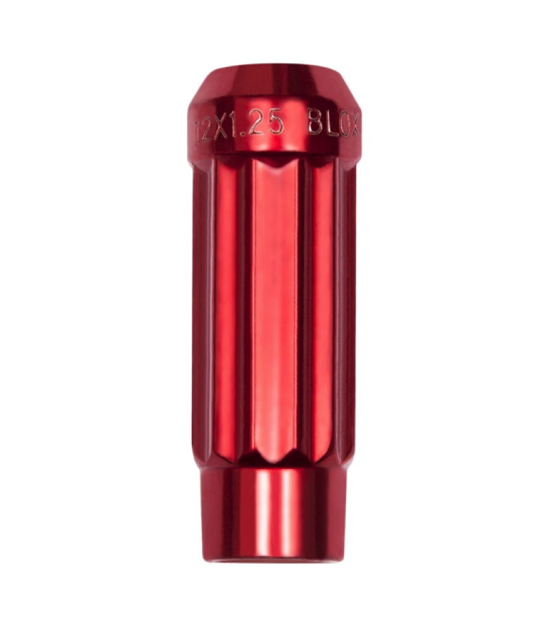 BLOX Racing 12-Sided P17 Tuner Lug Nut 12x1.5 - Red Steel - Single Piece