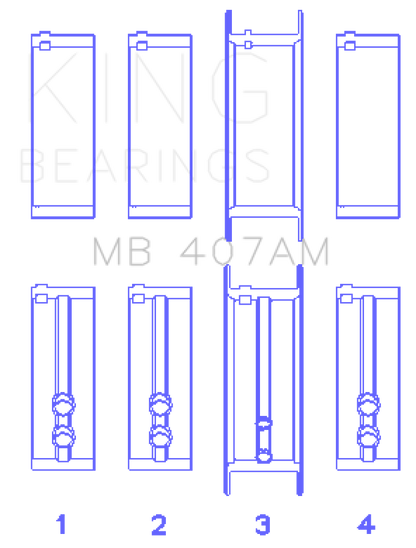 King Engine Bearings Chrysler Valient Crankshaft Main Bearings