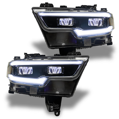 Oracle 19-21 RAM 1500 RGB Headlight Demon Eye Kit - LED Projector - w/o Controller