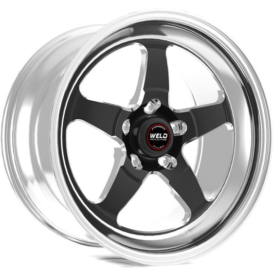 Weld S71 RT-S 18x5 / 5x112 BP / 5.1in BS / -23 Offset Black Center Wheel (High Pad) - Non-Beadlock