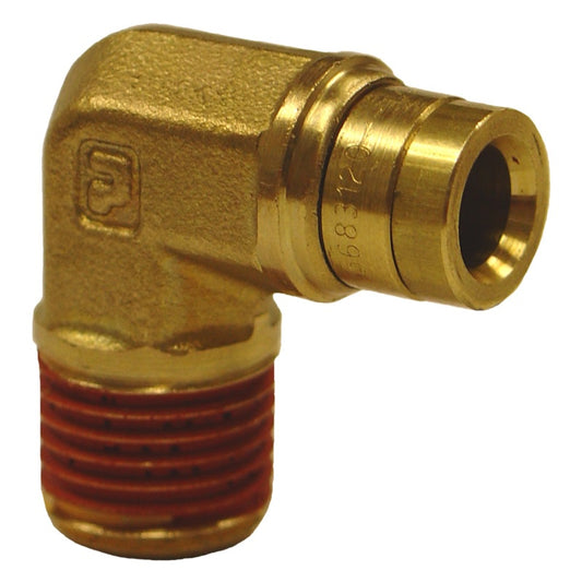 Firestone Male 1/4in. Push-Lock x 1/4in. NPT 90 Degree Elbow Air Fitting - 2 Pack (WR17603462)