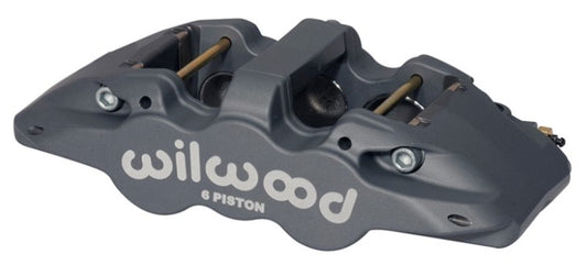 Wilwood Caliper-Aero6-L/H - Black Anodize (.80 Thk Pad) 1.62/1.12/1.12in Pistons 1.25in Disc