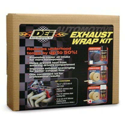 DEI Exhaust Wrap Kit - Tan Wrap and White HT