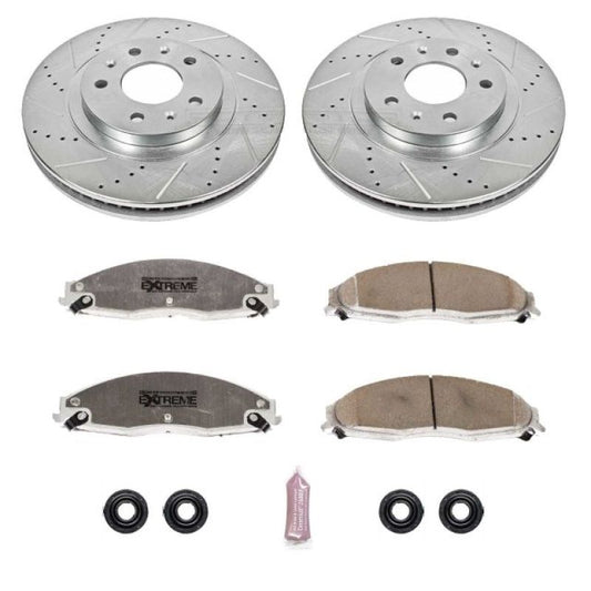 Power Stop 03-07 Cadillac CTS Front Z26 Street Warrior Brake Kit