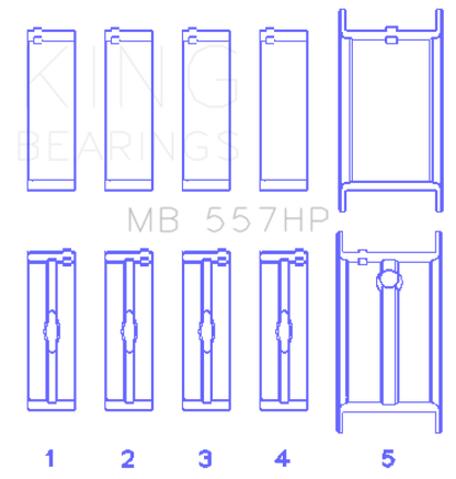 King Engine Bearings Small Block Chevy BI-Metal Main Bearing Set