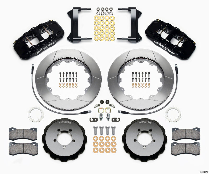 Wilwood AERO6 Front Hat Kit 14.00 1999-2012 Subaru WRX w/Lines