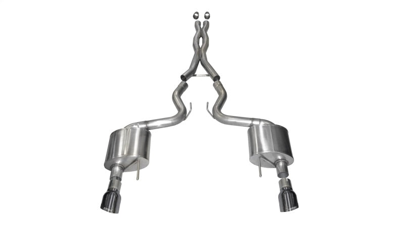 Corsa 15-17 Ford Mustang GT Coupe 5.0L 3in Xtreme Cat-Back Exhaust Dual Rear Exit w/ Gun Metal Tips