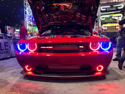 Oracle 08-14 Dodge Challenger Dynamic Surface Mount Headlight Halo Kit - - Dynamic