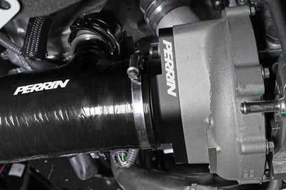 PERRIN 22-26 Subaru WRX / 20-25 LGT & OBXT Turbo Inlet Hose w/Turbo Adapter Flange (Short) - Black