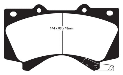 EBC 08+ Lexus LX570 5.7 Greenstuff Front Brake Pads