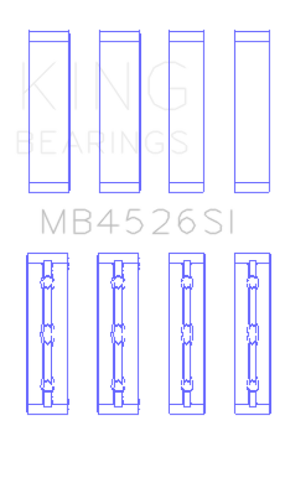 King Engine Bearings Toyota 1GR-FE (Size +0.50mm) Crankshaft Main Bearing Set