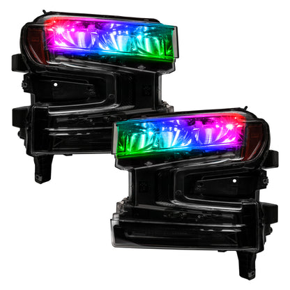 Oracle 19-21 Silverado/Sierra 1500 RGB Demon Eye Headlight Kit - w/o Controller
