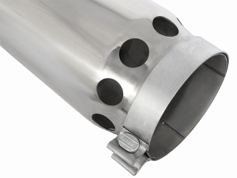 aFe MACHForce XP Cat-Back SS-304 5in Intercooled Exh Tip 5in In x 6in Outx16inL Bolt-On Right (Pol)