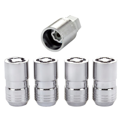 McGard Wheel Lock Nut Set - 4pk. (Cone Seat) M14X1.5 / 21mm & 22mm Dual Hex / 1.639in. L - Chrome