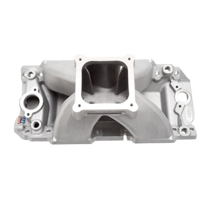 Edelbrock Manifold Chevy BB 9 8 Deck (Short) Super Victor 565 Thick Flange Rect Port Heads