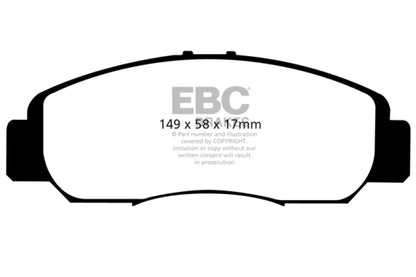 EBC 13+ Honda Civic Sedan 1.8 Natural Gas Ultimax2 Front Brake Pads