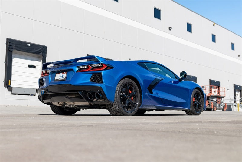 Corsa 2020-24 Corvette C8 3in Valved Cat-Back 4.5in Pol Quad Tips - Fits Factory Perf Exhaust w/ AFM