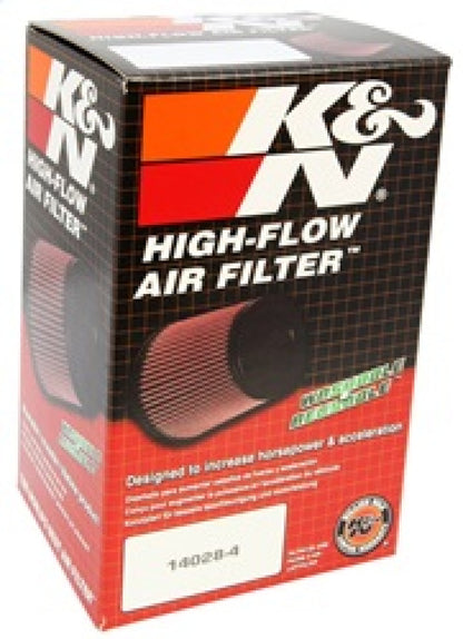 K&N Filter Universal Rubber Round Straight Filter 20 Deg Angled 2-7/16in Flange 3-3/4in OD 5in H