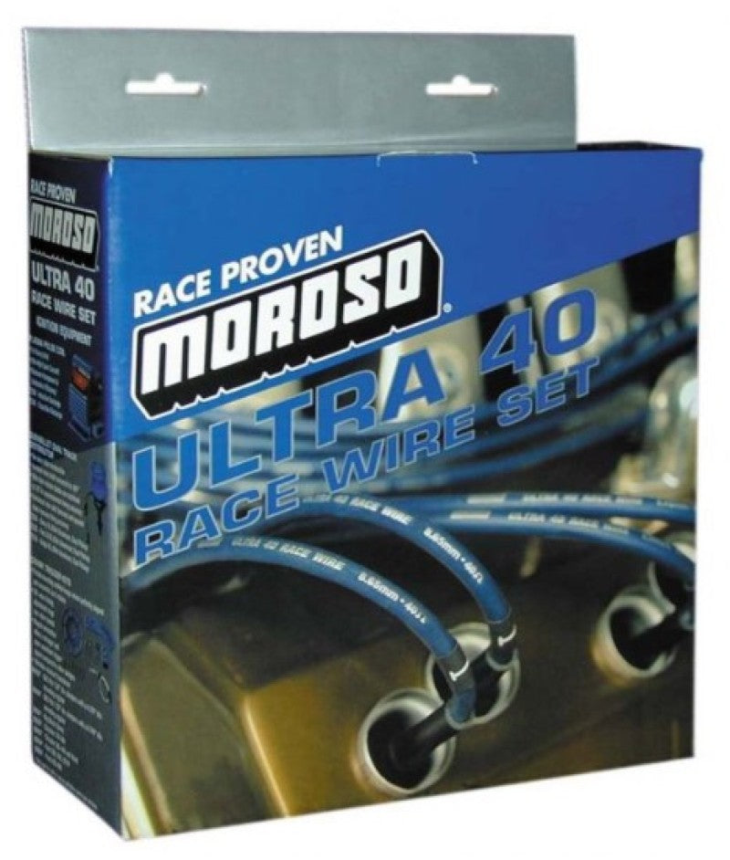 Moroso Chevrolet Big Block Ignition Wire Set - Ultra 40 - Sleeved - Non-HEI - 90 Degree - Black