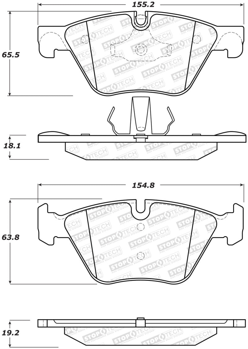 StopTech Street Brake Pads - Front