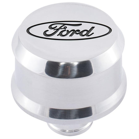 Ford Racing Slant Edge Breather - Polished