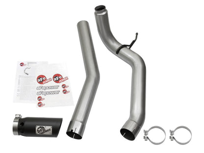 aFe LARGE Bore HD DPF-Back SS Exhaust w/ Black Tip 2016 Nissan Titan XD V8-5.0L (td)