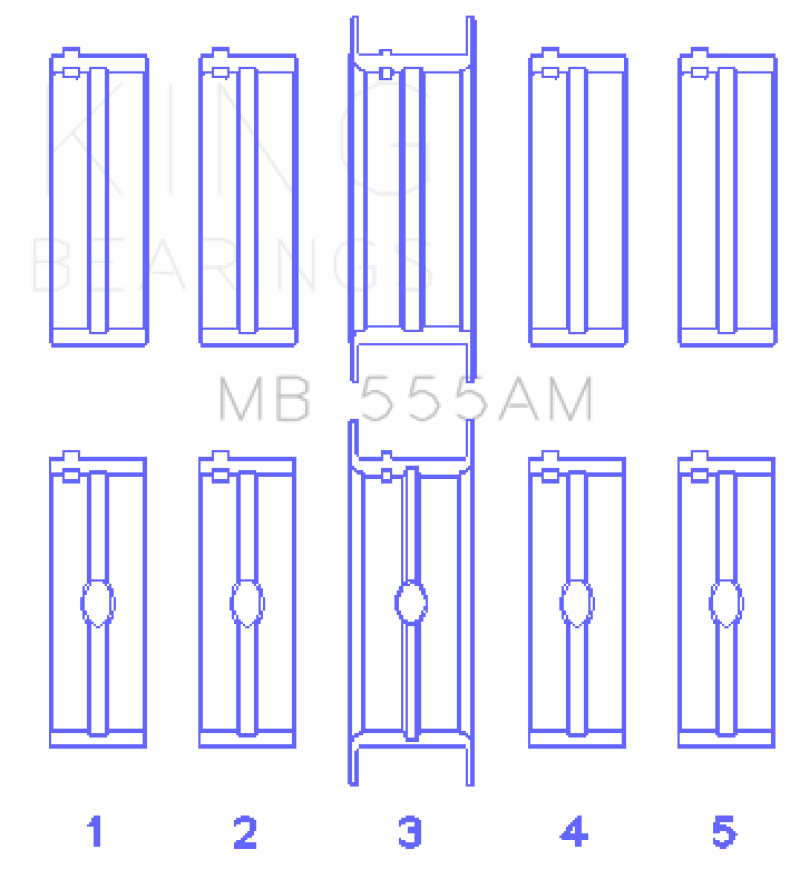 King Engine Bearings Chrysler 350/361/383/403 (Size 010) Main Bearing Set