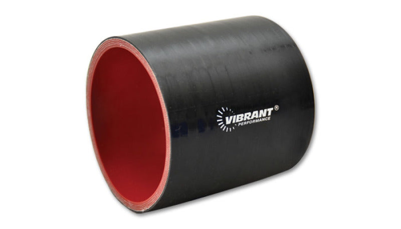 Vibrant Silicone Straight Hose Coupler 2.56in ID x 3.00in Long - Black