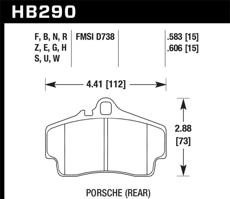 Hawk Performance 07-12 Porsche Boxster S HT-10 Race Rear Brake Pads