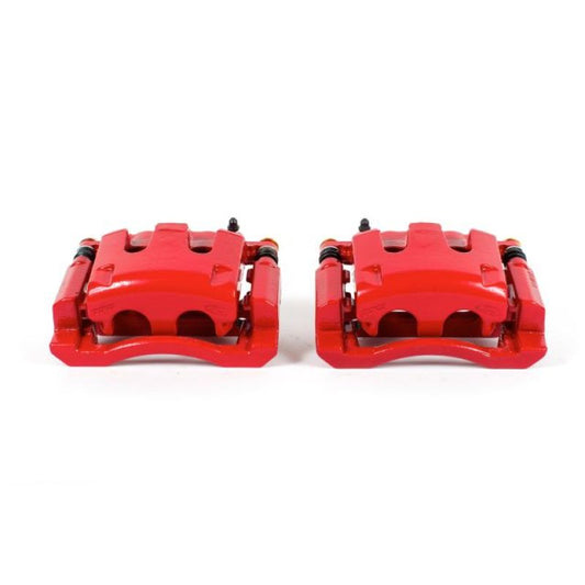 Power Stop 05-12 Ford F-350 Super Duty Rear Red Calipers w/Brackets - Pair