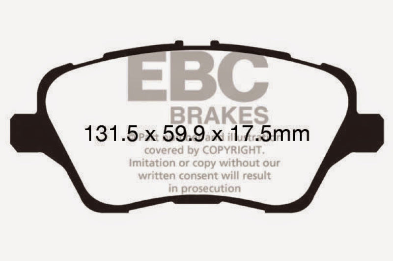 EBC 13-17 Ford Fiesta ST 1.6 Turbo Yellowstuff Front Brake Pads