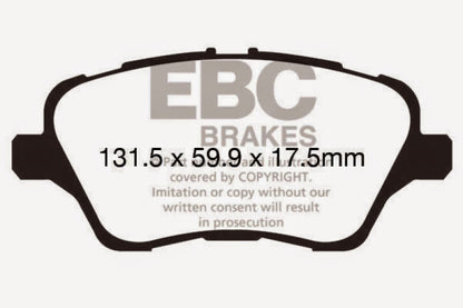 EBC 13-17 Ford Fiesta ST 1.6 Turbo Yellowstuff Front Brake Pads