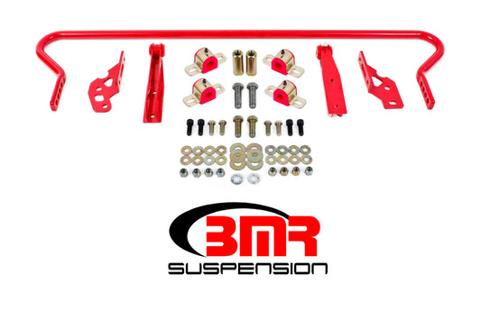 BMR 11-14 S197 Mustang Rear Hollow 25mm Adj. Sway Bar Kit w/ Bushings - Red