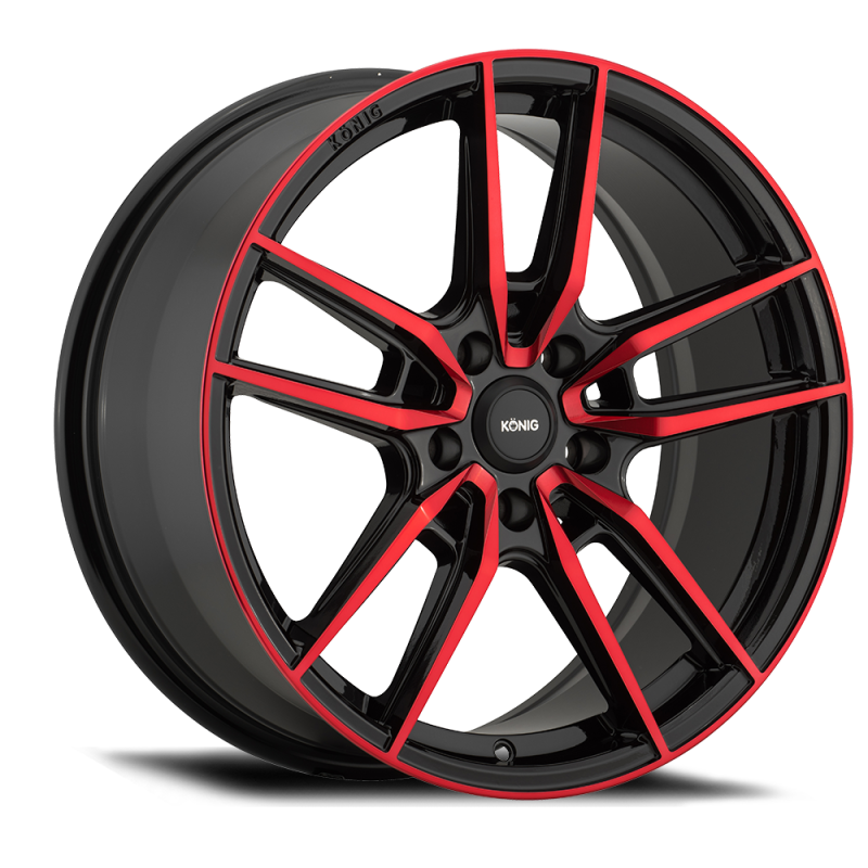 Konig Myth 18x8 5x112 ET43 Gloss Black w/ Red Tinted Clearcoat