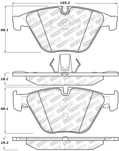 StopTech Street Select 12-19 BMW 640i Front Brake Pads