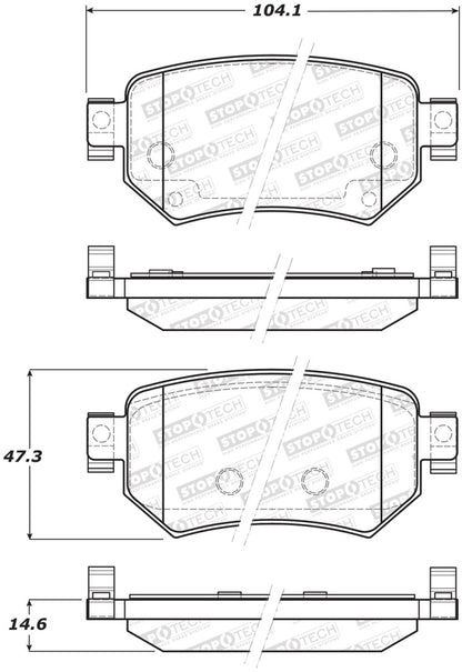 StopTech Street Brake Pads - Rear