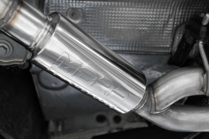 MBRP 18-21 Audi S5 Coupe/S4 Sedan T304 SS 2.5in Cat-Back Quad Rear Exit Exhaust - Carbon Fiber Tips