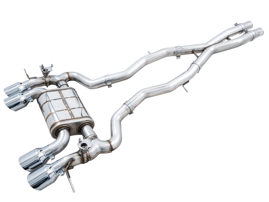 AWE Tuning SwitchPath Cat-Back Exhaust for BMW G8X M3/M4 - Chrome Silver Tips