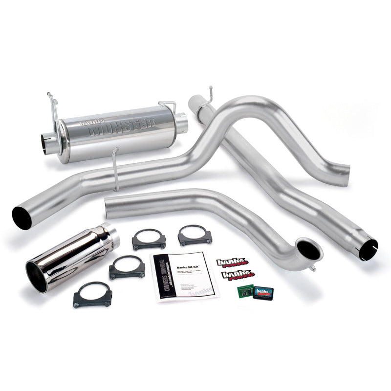 Banks Power 01-03 Ford 7.3L w/Cat Conv Git-Kit - SS Single Exhaust w/ Chrome Tip